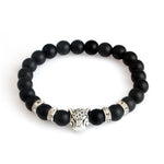 Charm Matte Black Leopard Bracelets for Men or Women