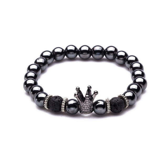 Golden&Black Crown Bracelet for Men or Women