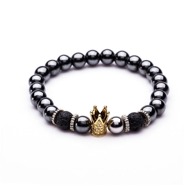 Golden&Black Crown Bracelet for Men or Women