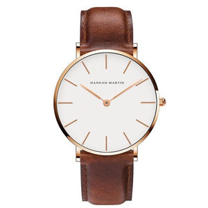 High Quality Leather Waterproof Wristwatch for Men or Women