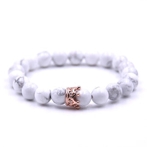 Couple Bracelet Stone Beads  Crown Bracelets For Man & Women