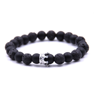 Couple Bracelet Stone Beads  Crown Bracelets For Man & Women