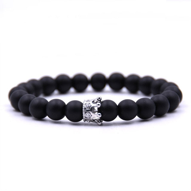 Couple Bracelet Stone Beads  Crown Bracelets For Man & Women