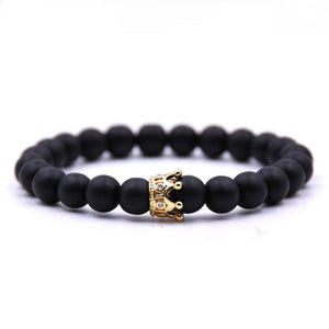 Couple Bracelet Stone Beads  Crown Bracelets For Man & Women