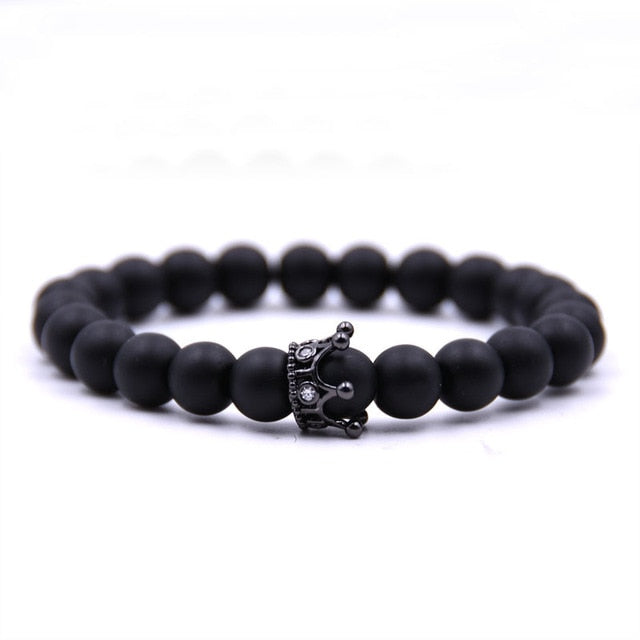 Couple Bracelet Stone Beads  Crown Bracelets For Man & Women