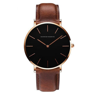 High Quality Leather Waterproof Wristwatch for Men or Women