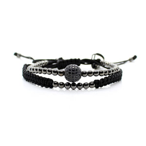 Bracelet Set  Pulseira Masculina CZ Ball