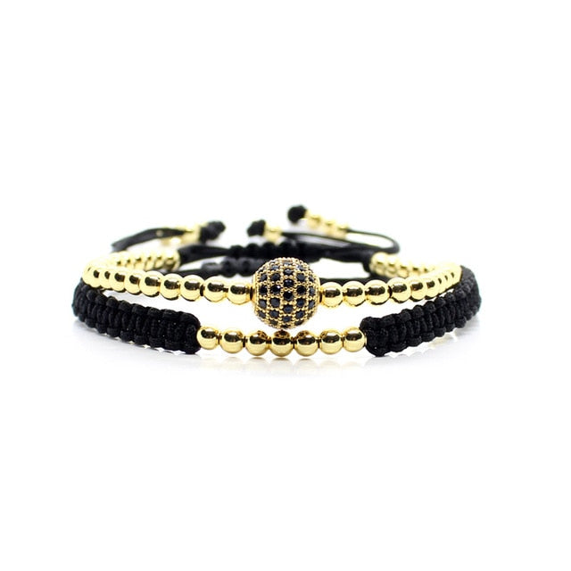 Bracelet Set  Pulseira Masculina CZ Ball